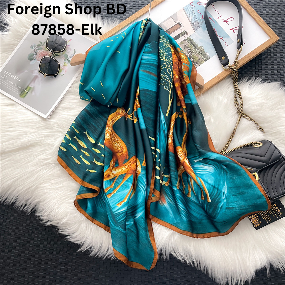 Women’s Luxury Design Comfortable Silk Satin Scarf 72×36 Inch