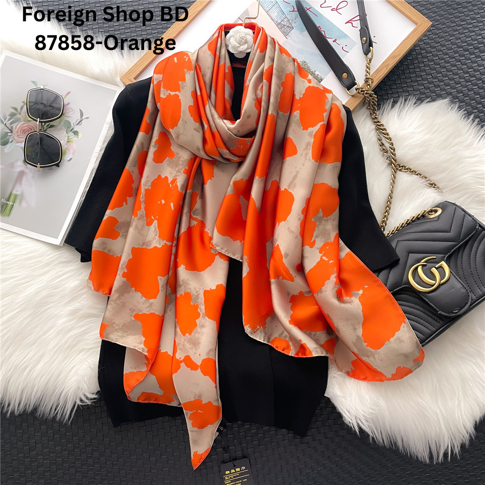 Women’s Luxury Design Comfortable Silk Satin Scarf 72×36 Inch