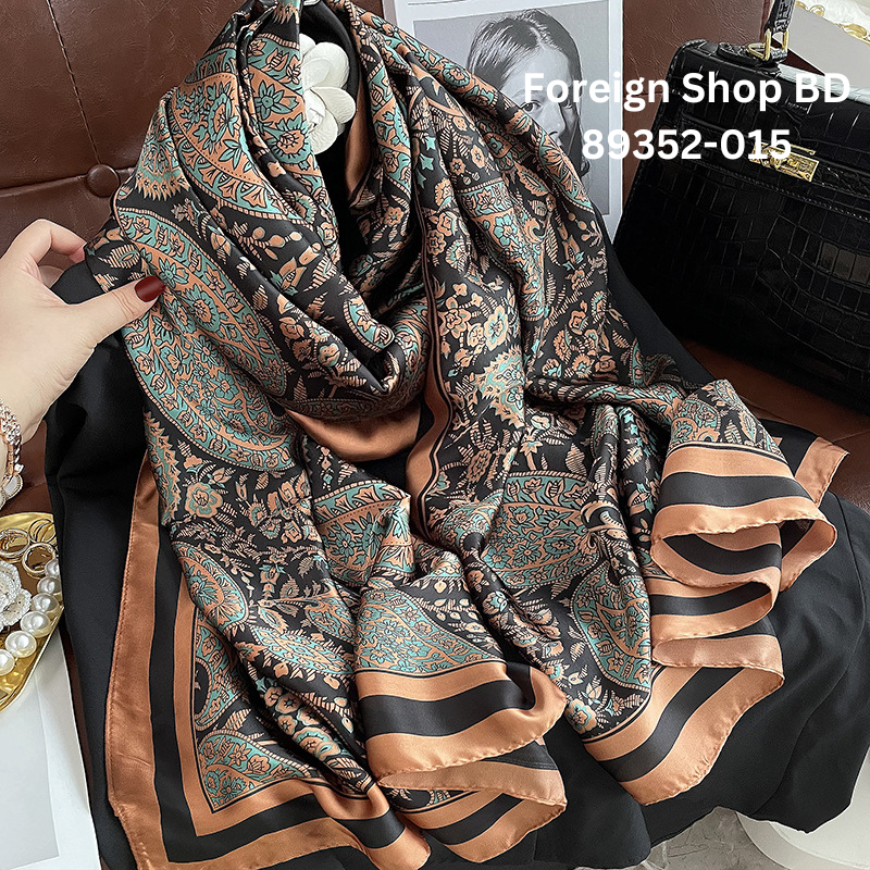 Women’s Luxury Design Comfortable Silk Satin Scarf 72×36 Inch