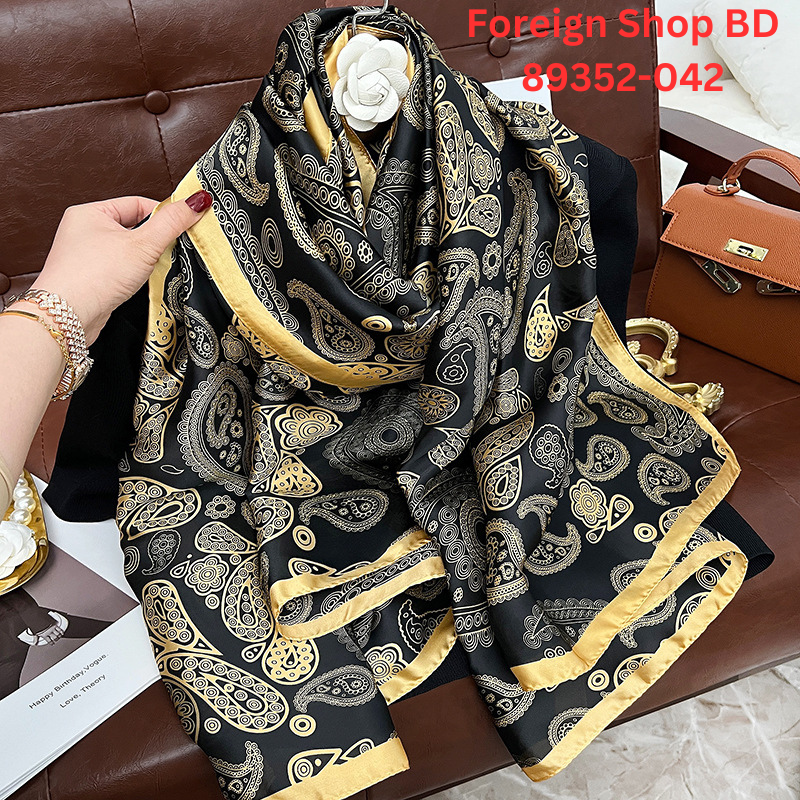 Women’s Luxury Design Comfortable Silk Satin Scarf 72×36 Inch