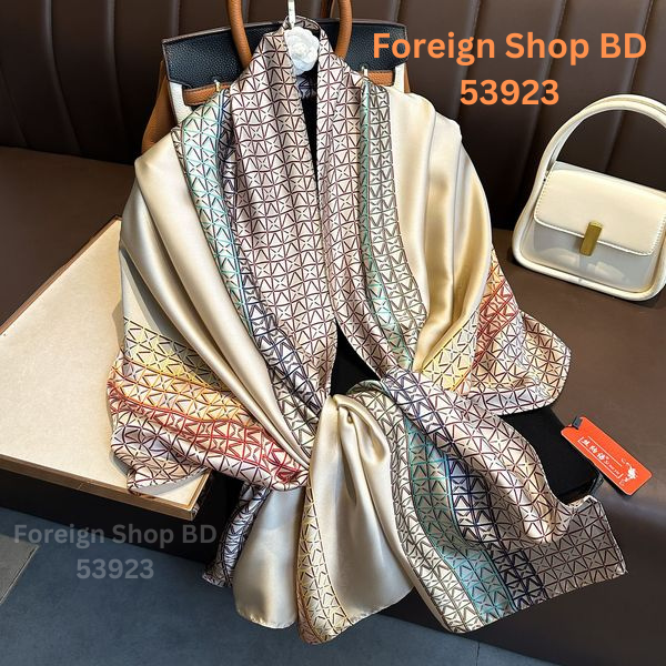 Women’s Luxury Design Comfortable Silk Satin Scarf 72×36 Inch