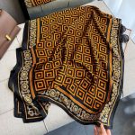 Silk Satin Brown Long Scarf