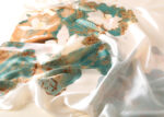 Silk Satin Long Scarf rice White - Image 4