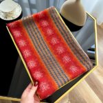 Transparent Thin Silk Falling Leaves Ripples Long Scarf - Image 3