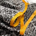Silk Satin gray line Long Scarf - Image 3