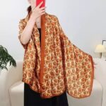 Silk Satin Long Scarf Di Caramel