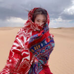 Premium Quality Cotton Tassel Red Long Scarf