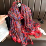 Transparent Thin Silk ethnic colors Long Scarf