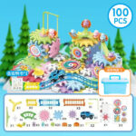 Kids Electric Gear Building Blocks Rail Car Toys - Image 5