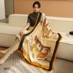 Silk Satin Garden carriage Long Scarf - Image 2
