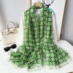Women's All Dress Matching Elegant Transparent Thin Silk Printing Long Scarf