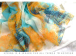 Transparent Thin Silk Long Orna / Hijab water town - Image 2