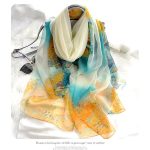 Transparent Thin Silk Long Orna / Hijab water town - Image 3