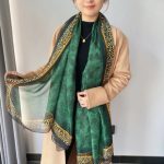 Women's All Dress Matching Elegant Transparent Thin Silk Printing Long Scarf - Image 2