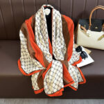 Color Premium Quality Viscose Orange Long Scarf