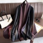 Light Luxury Beige Long Silk Scarf Night Style - Image 2