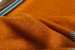 Premium Quality Cotton and Linen Long Scarf Orange Brown - Image 2