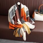 Color Premium Quality Viscose orange coffee Long Scarf - Image 3