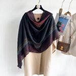 Light Luxury Beige Long Silk Scarf Night Style