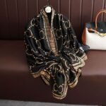 Color Premium Quality Viscose black Long Scarf - Image 3
