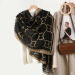 Color Premium Quality Viscose black Long Scarf
