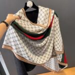 Color Premium Quality Viscose Green Long Scarf - Image 3