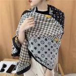 Color Premium Quality Viscose Chessboard plaid black Long Scarf