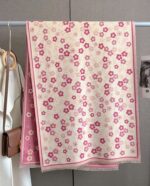 Pink Floral Design Women's Winter Scarf Shawl - Image 2