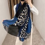 Color Premium Quality Viscose Sapphire Blue Long Scarf