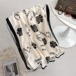 Color Premium Quality Viscose Camellia white Long Scarf - Image 2