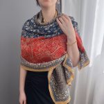 Color Premium Quality Viscose block cashew yellow edge Long Scarf - Image 2