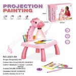 Baby Toy Projection Drawing Table, Light Writing Drawing Board Pink Big