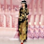 Silk Printed Two-piece Set Women's Dress Slimming Elegant