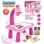 Baby Toy Projection Drawing Table, Light Writing Drawing Board Pink