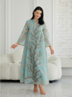 Women's Dress Georgette Embroidered Sequin Robe Abaya Luxury