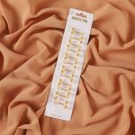 No Snag U Shaped Hijab Pin Pearl 12 pcs Set Gold