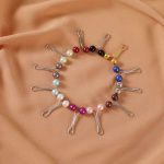 No Snag U Shaped Hijab Pin Pearl 12 pcs Set Black - Image 5
