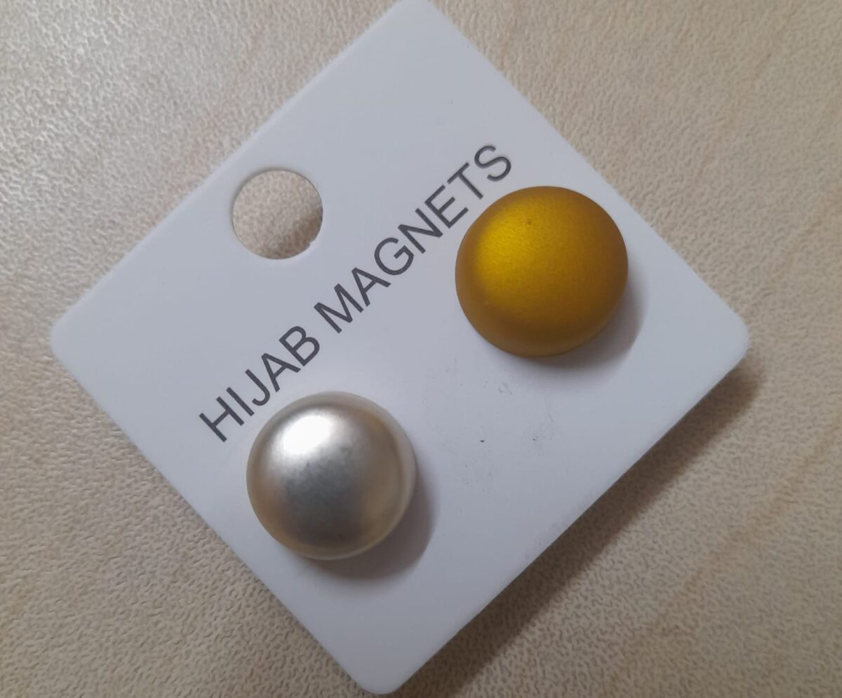 Magnetic Scarf Hijab Pin Round 2 Pair/Pcs - Image 1