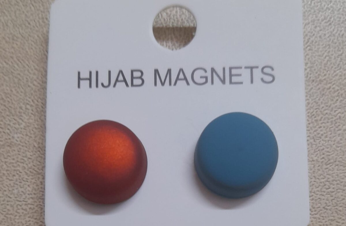 Magnetic Scarf Hijab Pin Round 2 Pair/Pcs - Image 1