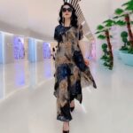 Silk Printed Two-piece Set Women's Dress Slimming Elegant