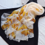 Elegant floral Transparent Thin Silk Printing Long Scarf - Image 2