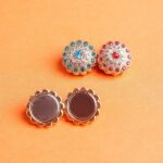 Magnetic Scarf Hijab Pin Flower Double-sided 1 Pair/Pcs Blue - Image 2
