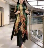 Silk Printed Two-piece Set Women's Dress Slimming Elegant - Image 4