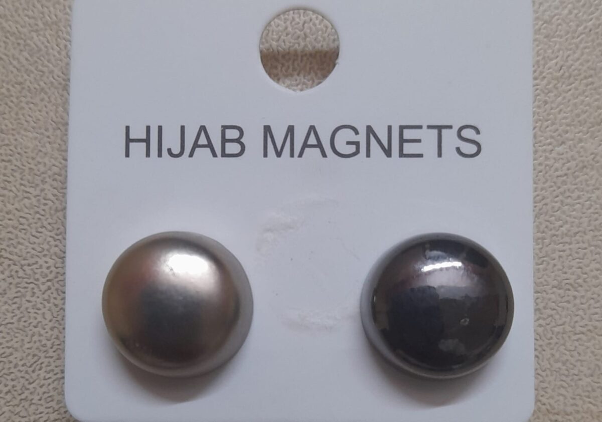 Magnetic Scarf Hijab Pin Round 2 Pair/Pcs - Image 1