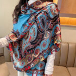 Silk Satin National Wind Long Scarf