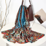 Silk Satin National Wind Long Scarf - Image 3