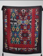 Premium Quality Cotton Red & Black mandala Long Scarf - Image 2