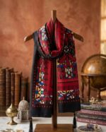 Premium Quality Cotton Red & Black mandala Long Scarf