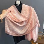 Color Premium Quality cotton and linen Long Scarf G pink