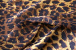 Silk Satin Leopard print black coffee Long Scarf - Image 2